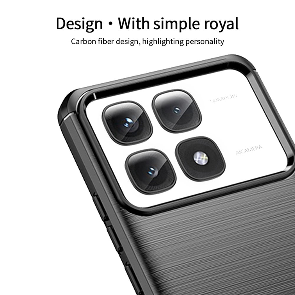 MOFI JK TPU Series-1 För Xiaomi 14T Pro / 14T Skal Kolfiberstruktur Mjukt TPU mobilskal