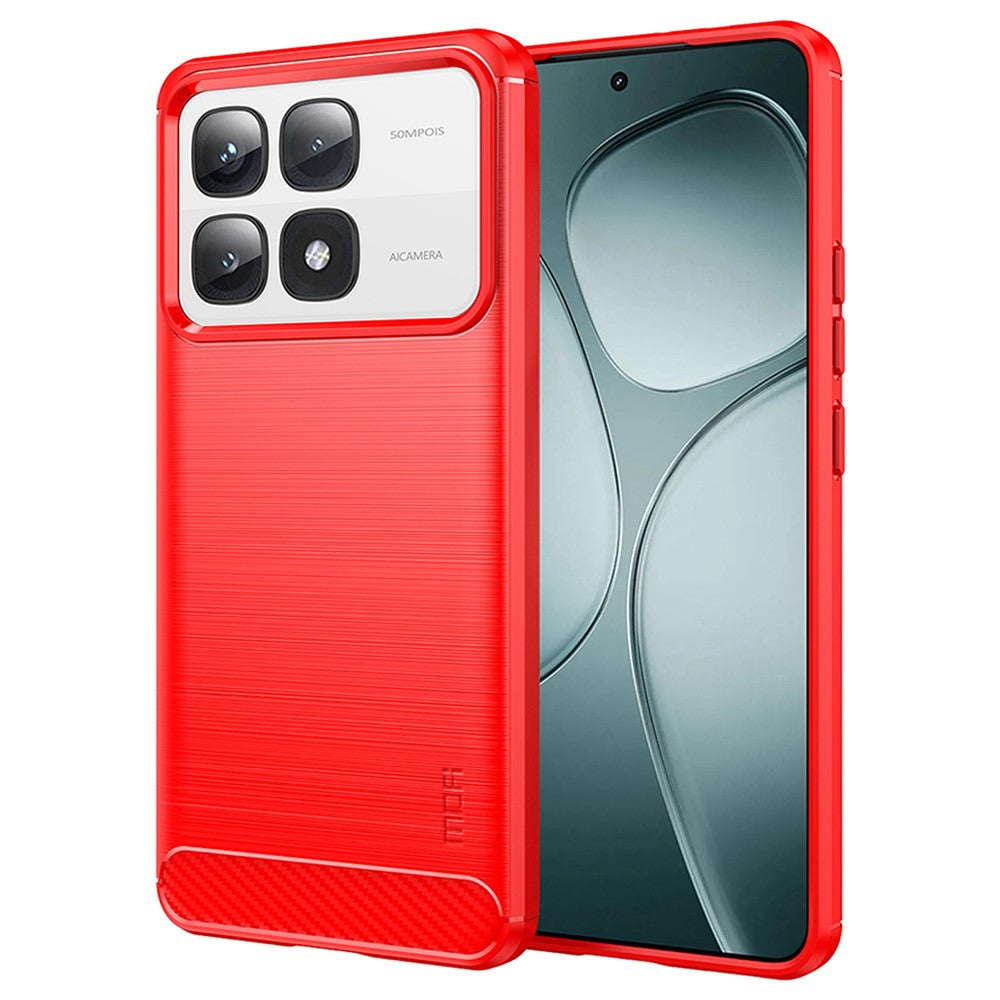 MOFI JK TPU Series-1 För Xiaomi 14T Pro / 14T Skal Kolfiberstruktur Mjukt TPU mobilskal
