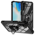 For Samsung Galaxy A16 5G / A16 4G Case Alloy Lens Frame PC + TPU Kickstand Phone Back Cover