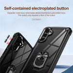 For Samsung Galaxy A16 5G / A16 4G Case Alloy Lens Frame PC + TPU Kickstand Phone Back Cover