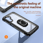 For Samsung Galaxy A16 5G / A16 4G Case Alloy Lens Frame PC + TPU Kickstand Phone Back Cover