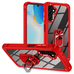 For Samsung Galaxy A16 5G / A16 4G Case Alloy Lens Frame PC + TPU Kickstand Phone Back Cover