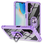 For Samsung Galaxy A16 5G / A16 4G Case Alloy Lens Frame PC + TPU Kickstand Phone Back Cover