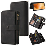 For Xiaomi 14T Pro Zipper Wallet Case with 15 Card Slots and Strap Leather Phone Cover