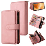 For Xiaomi 14T Pro Zipper Wallet Case with 15 Card Slots and Strap Leather Phone Cover