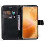 For Xiaomi 14T Pro Case Solid Color Leather Mobile Cover Wallet Stand with Strap