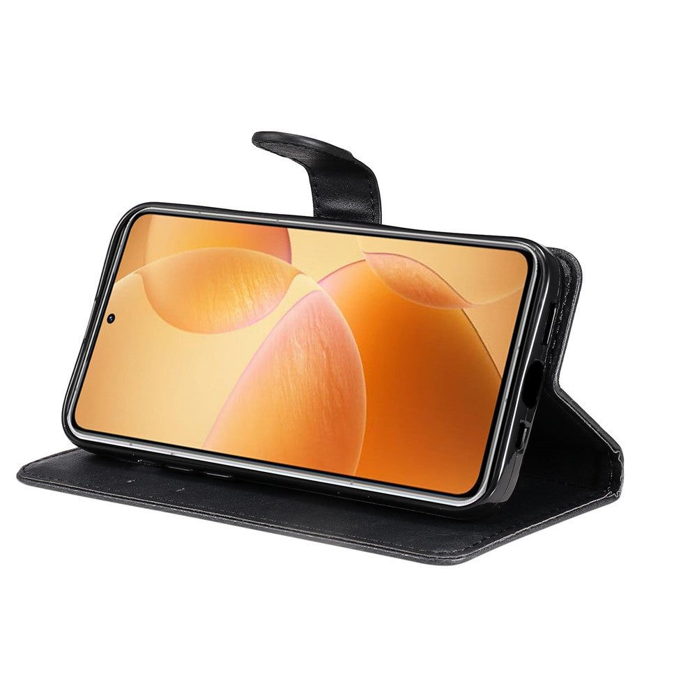 For Xiaomi 14T Pro Case Solid Color Leather Mobile Cover Wallet Stand with Strap