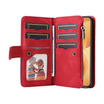 For Xiaomi 14T Pro Leather Case with Strap Zipper 9 Card Slot Phone Cover Stand