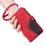 For Xiaomi 14T Pro Leather Case with Strap Zipper 9 Card Slot Phone Cover Stand