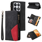 For Xiaomi 14T Pro Leather Case with Strap Zipper 9 Card Slot Phone Cover Stand