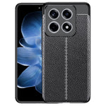For Xiaomi 14T Pro Case Litchi Texture TPU Flexible Phone Cover, Black