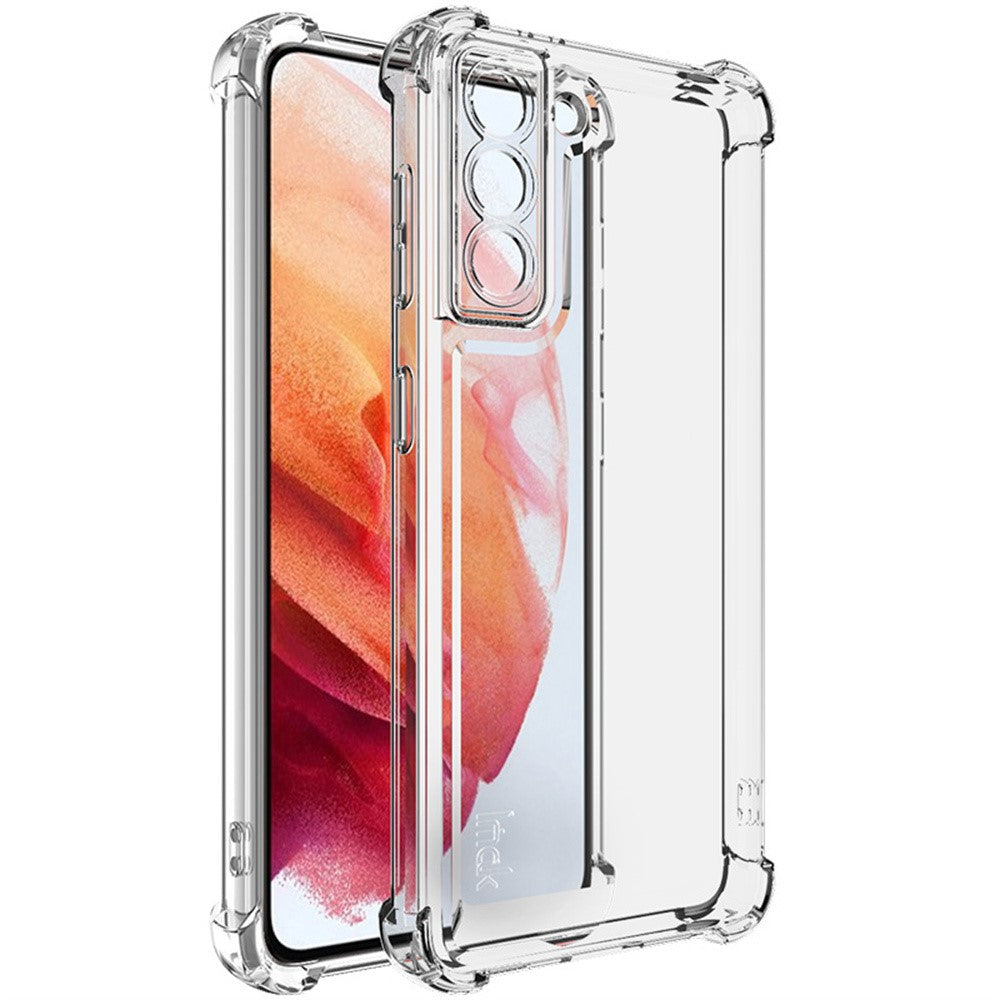 IMAK UX-4 Series for Samsung Galaxy S21 5G / 4G Case Straight Frame Four Corner Shockproof Clear TPU Cover
