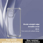 IMAK UX-4 Series for Samsung Galaxy A32 4G (EU Version) Case Straight Frame Four Corner Shockproof Clear TPU Cover