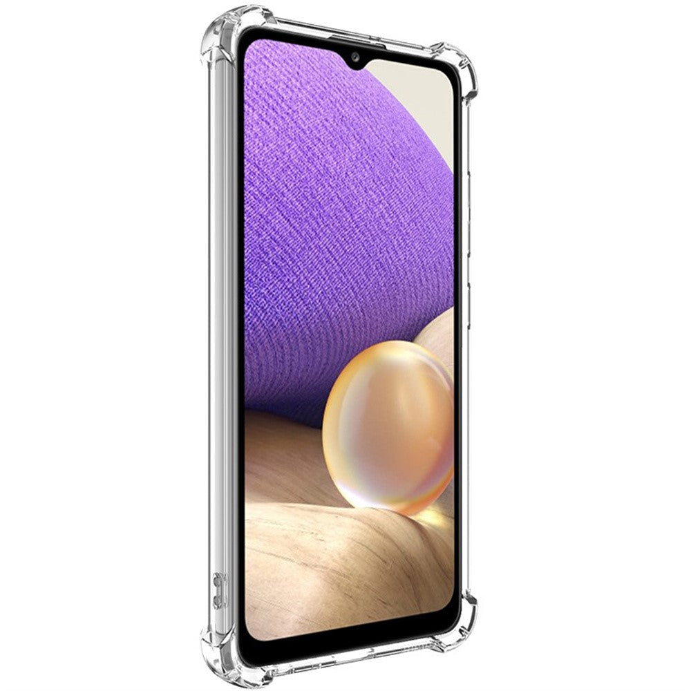 IMAK UX-4 Series for Samsung Galaxy A32 4G (EU Version) Case Straight Frame Four Corner Shockproof Clear TPU Cover