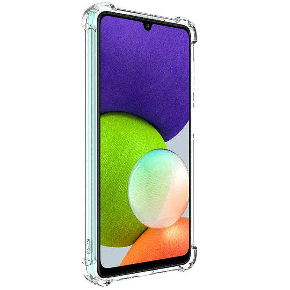 IMAK UX-4 Series for Samsung Galaxy A22 4G (EU Version) Case Straight Frame Four Corner Shockproof Clear TPU Cover