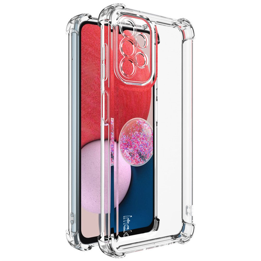 IMAK UX-4-serien til Samsung Galaxy A13 4G cover Lige ramme Stødsikkert cover med fire hjørner i klar TPU