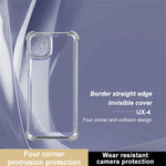 IMAK UX-4 Series for Samsung Galaxy A04 4G (164.4 x 76.3 x 9.1 mm) Case Straight Frame Four Corner Shockproof Clear TPU Cover