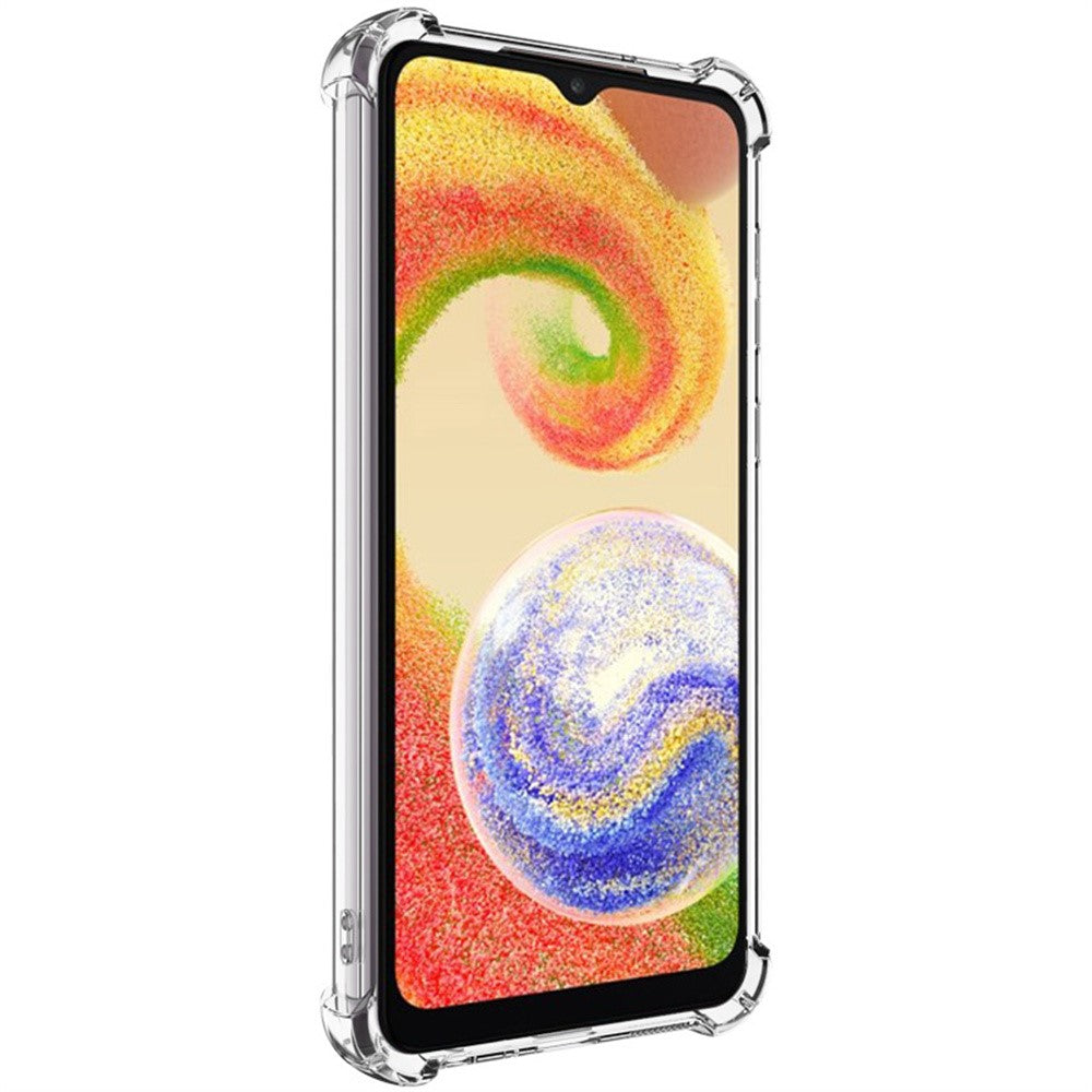 IMAK UX-4 Series for Samsung Galaxy A04 4G (164.4 x 76.3 x 9.1 mm) Case Straight Frame Four Corner Shockproof Clear TPU Cover