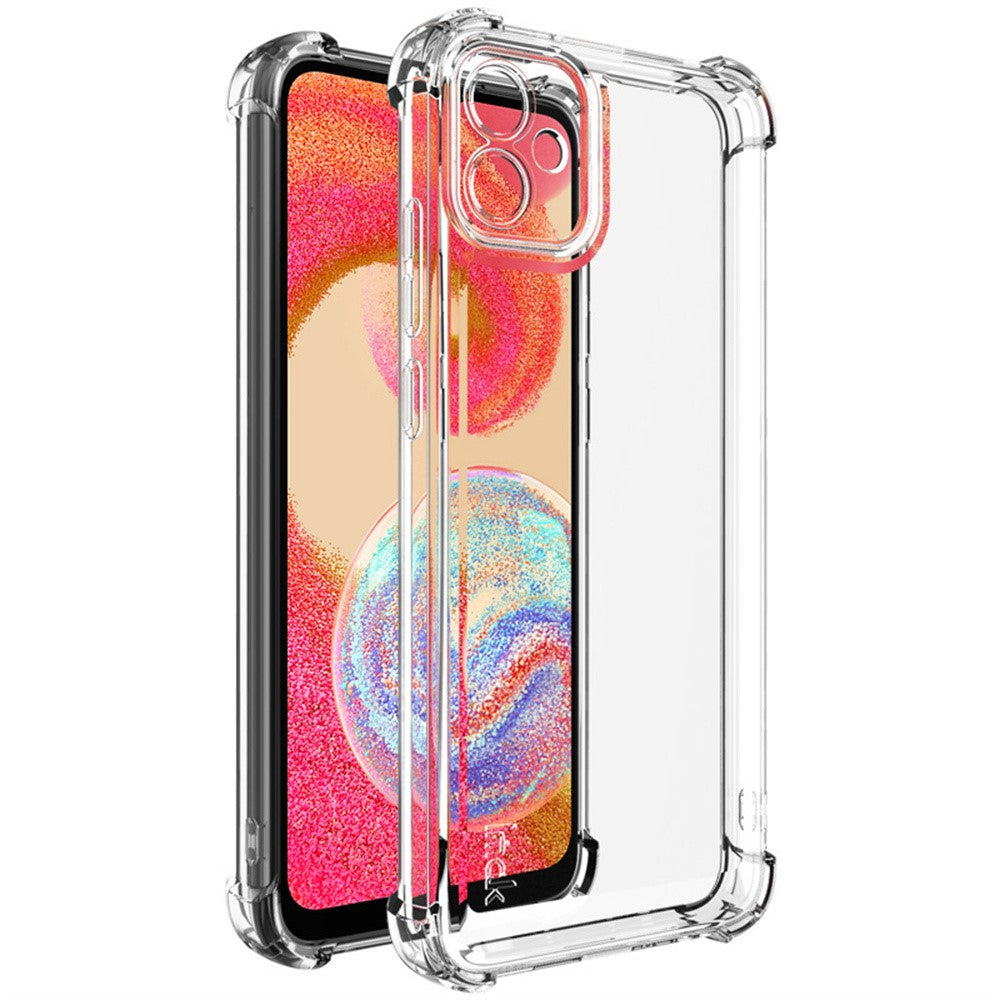 IMAK UX-4 Series til Samsung Galaxy F04 4G / M04 4G / A04e 4G Cover Lige Ramme Fire Hjørner Stødsikkert Klart TPU Cover