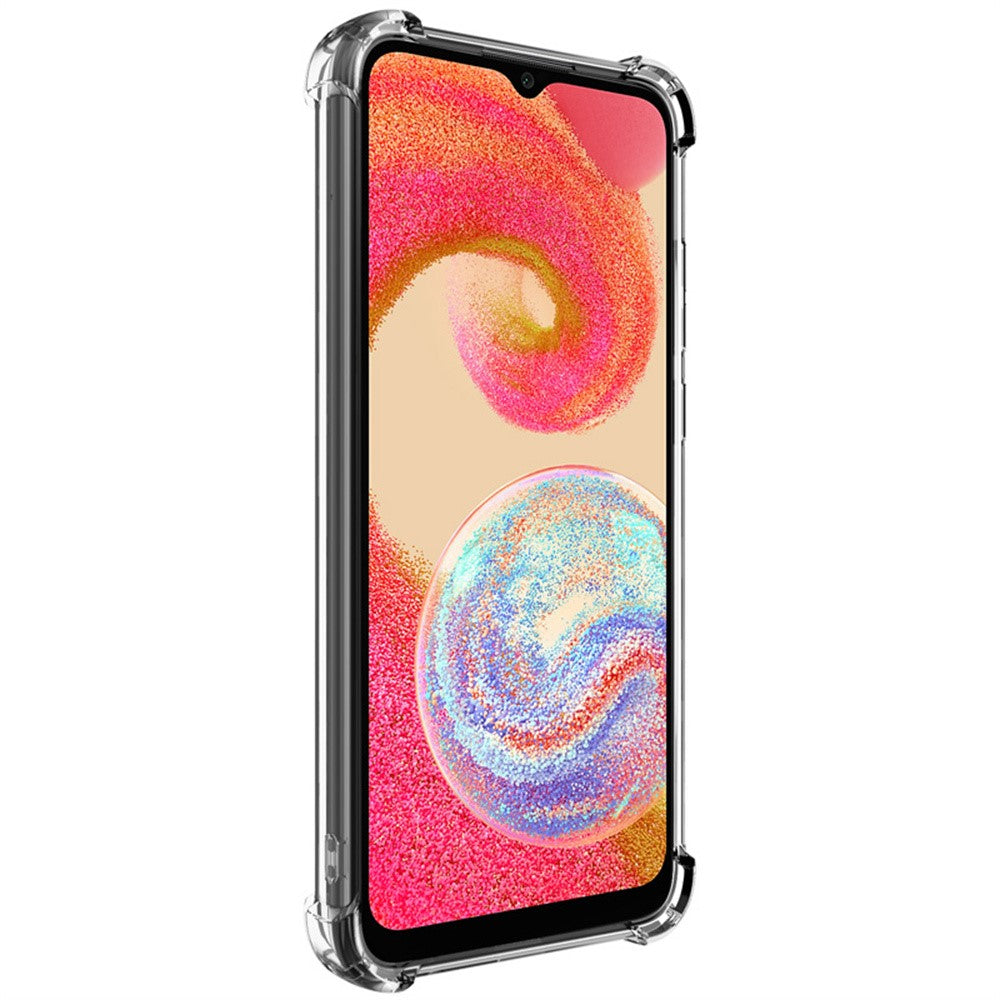 IMAK UX-4 Series til Samsung Galaxy F04 4G / M04 4G / A04e 4G Cover Lige Ramme Fire Hjørner Stødsikkert Klart TPU Cover