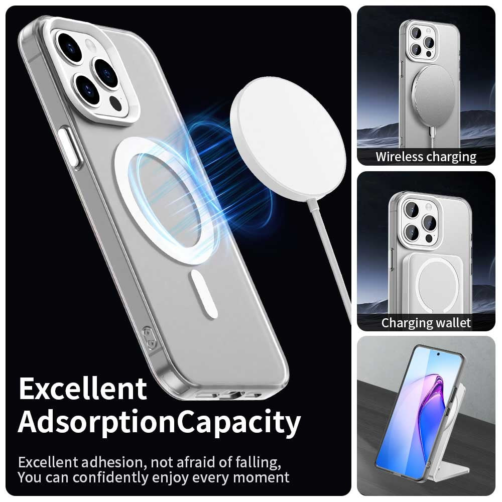 Candy Series For iPhone 15 Pro Case Compatible with MagSafe PC+TPU+PET Anti-Drop Phone Cover