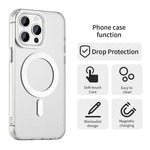 Candy Series For iPhone 15 Pro Case Compatible with MagSafe PC+TPU+PET Anti-Drop Phone Cover