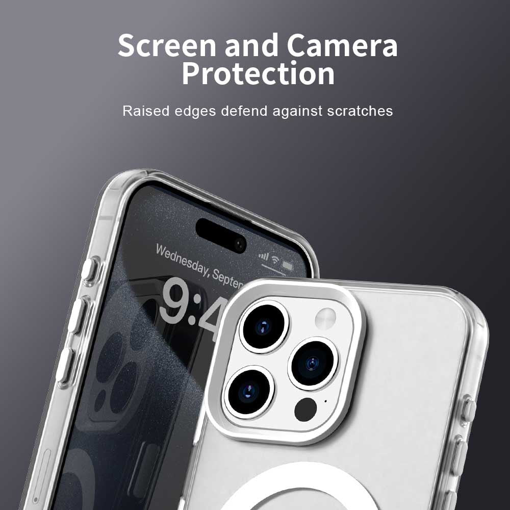 Candy Series For iPhone 15 Pro Case Compatible with MagSafe PC+TPU+PET Anti-Drop Phone Cover