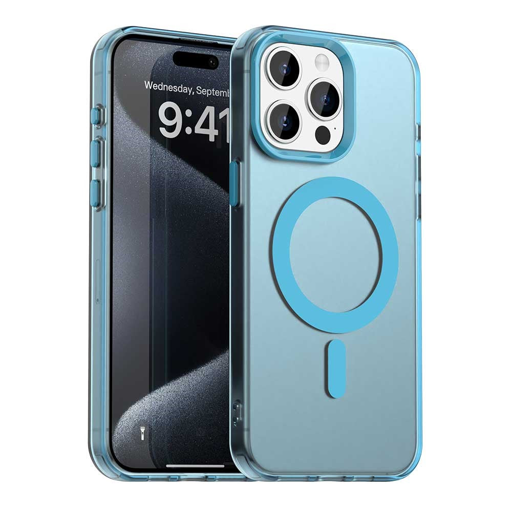 Candy Series For iPhone 15 Pro Case Compatible with MagSafe PC+TPU+PET Anti-Drop Phone Cover