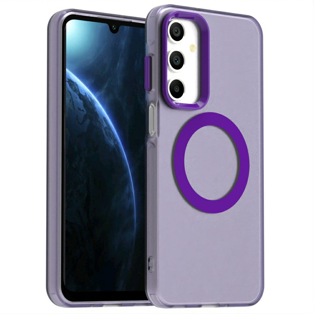 Candy Series för Samsung Galaxy A16 5G / A16 4G-skal Magnetiskt skal PC+TPU+PET Fallskyddande mobilskal