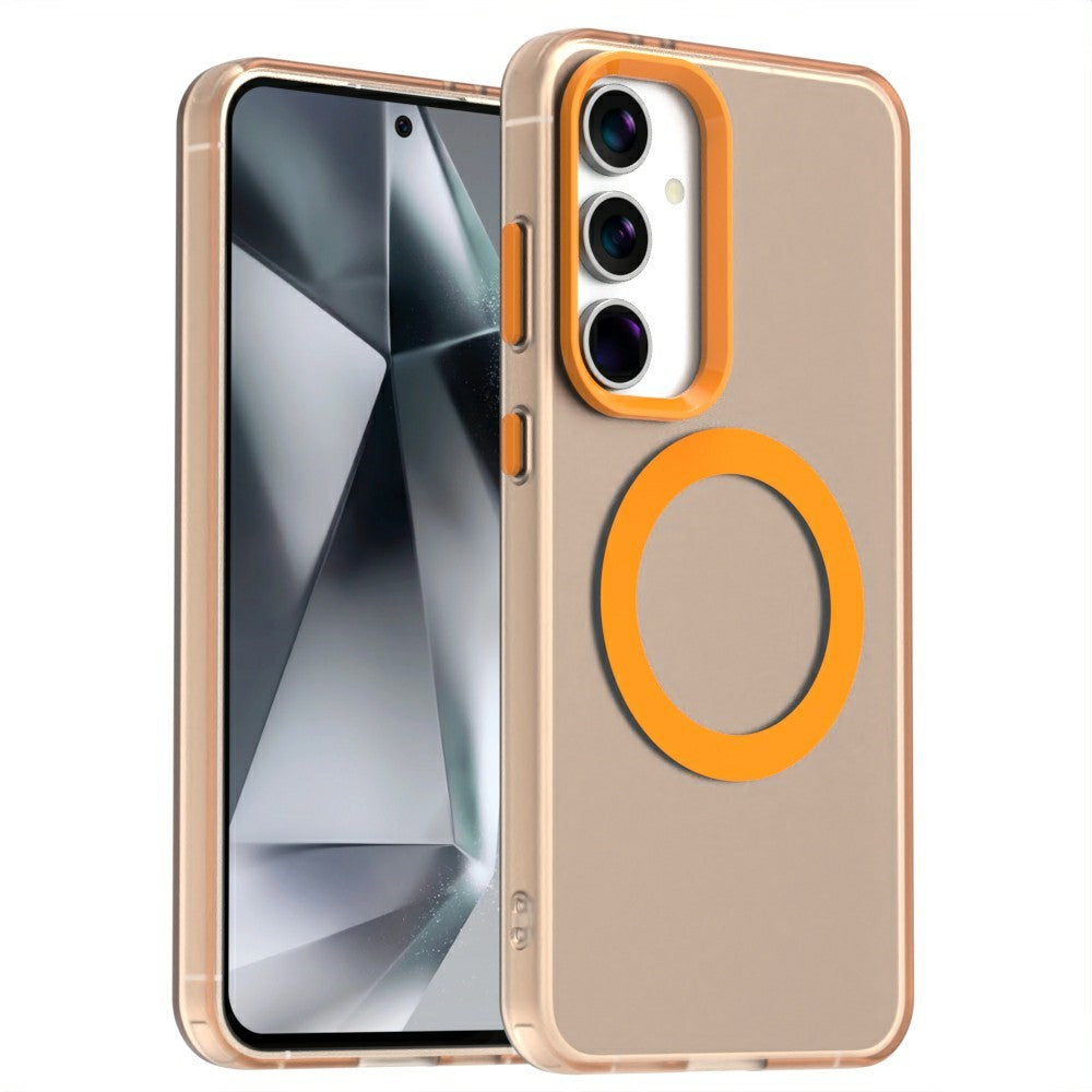 Candy Series For Samsung Galaxy S25 / S24 Magnetic Case PC+TPU+PET Anti-Drop Phone Cover