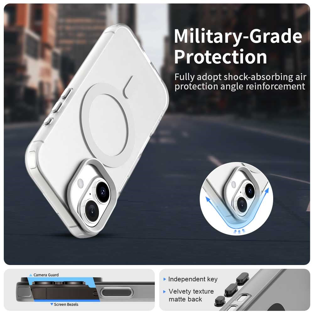 Candy Series For iPhone 16 Case Compatible with MagSafe PC+TPU+PET Anti-Drop Phone Cover