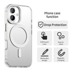 Candy Series For iPhone 16 Case Compatible with MagSafe PC+TPU+PET Anti-Drop Phone Cover