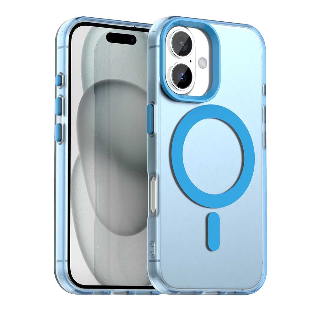 Candy Series For iPhone 16 Case Compatible with MagSafe PC+TPU+PET Anti-Drop Phone Cover