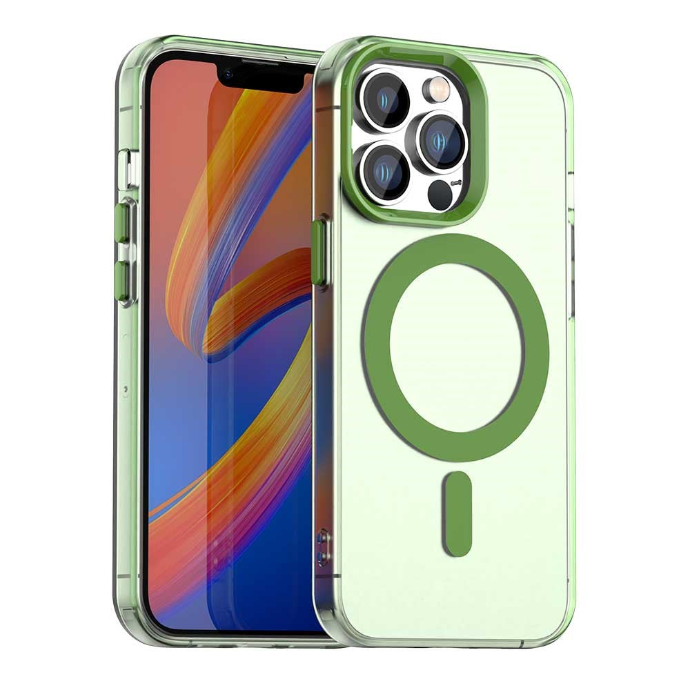 Candy Series For iPhone 13 Pro Max Case Compatible with MagSafe PC+TPU+PET Anti-Drop Phone Cover