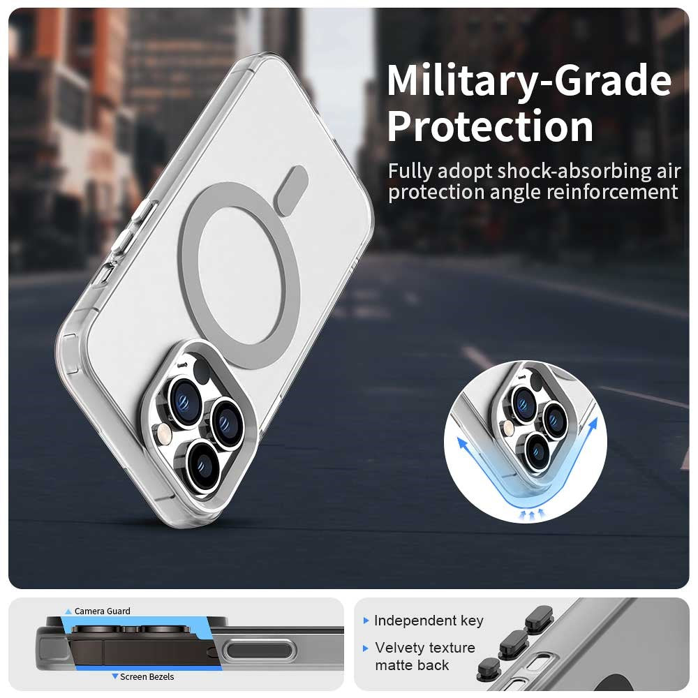 Candy Series For iPhone 14 Pro Case Compatible with MagSafe PC+TPU+PET Anti-Drop Phone Cover