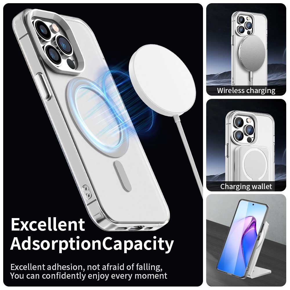 Candy Series For iPhone 14 Pro Case Compatible with MagSafe PC+TPU+PET Anti-Drop Phone Cover
