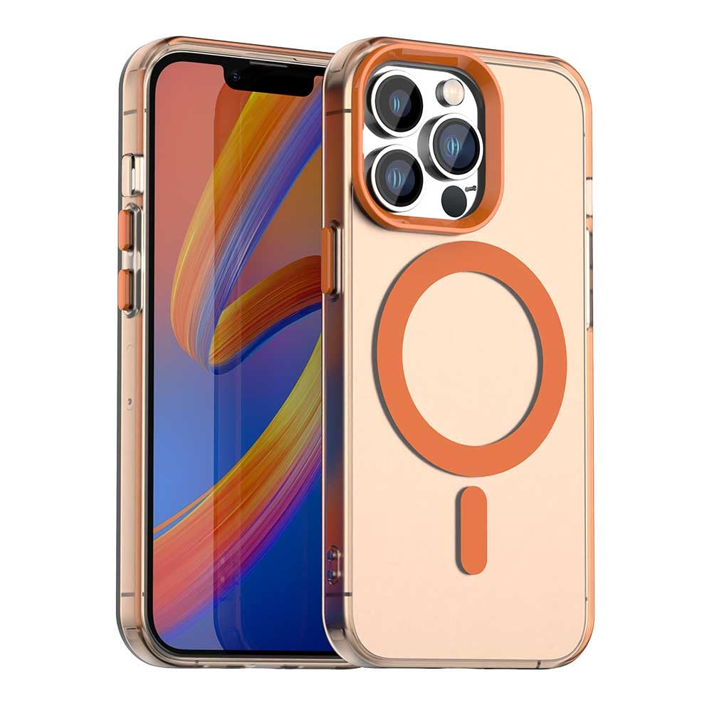 Candy Series For iPhone 14 Pro Case Compatible with MagSafe PC+TPU+PET Anti-Drop Phone Cover