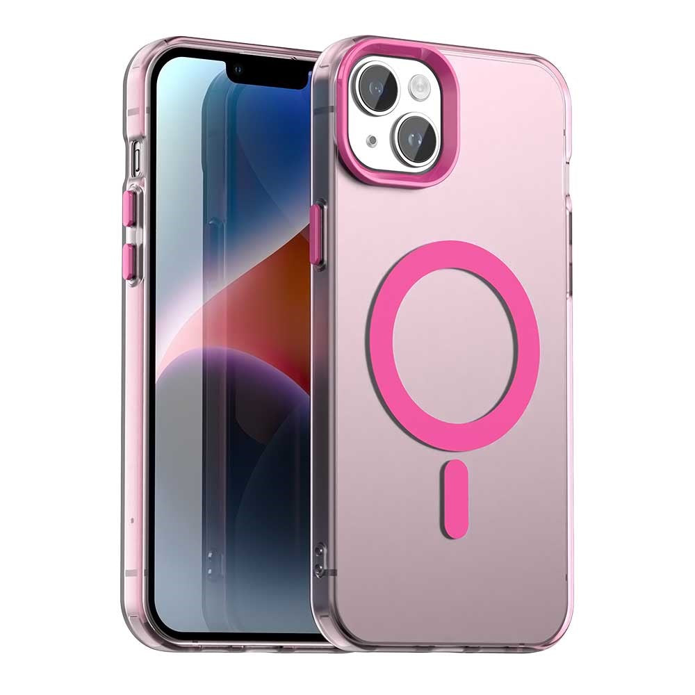 Candy Series til iPhone 15 Plus / 14 Plus Cover Kompatibel med MagSafe PC+TPU+PET Anti-Drop Telefoncover