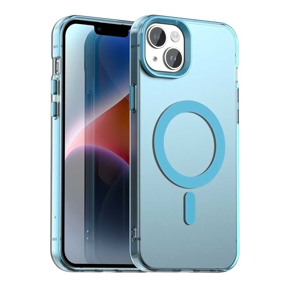 Candy Series til iPhone 15 Plus / 14 Plus Cover Kompatibel med MagSafe PC+TPU+PET Anti-Drop Telefoncover