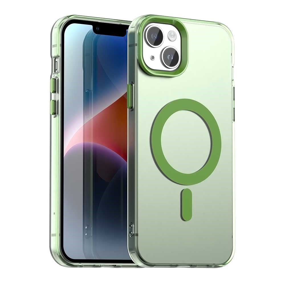 Candy Series til iPhone 15 Plus / 14 Plus Cover Kompatibel med MagSafe PC+TPU+PET Anti-Drop Telefoncover