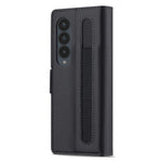 LC.IMEEKE L1 For Samsung Galaxy Z Fold3 5G Stand Case Texture PU Leather Wallet Phone Cover