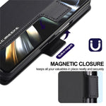 LC.IMEEKE L1 For Samsung Galaxy Z Fold3 5G Stand Case Texture PU Leather Wallet Phone Cover