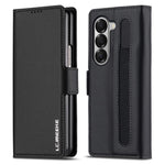 LC.IMEEKE L1 til Samsung Galaxy Z Fold5 5G Stativ Etui Tekstur PU Læder Pung Telefoncover