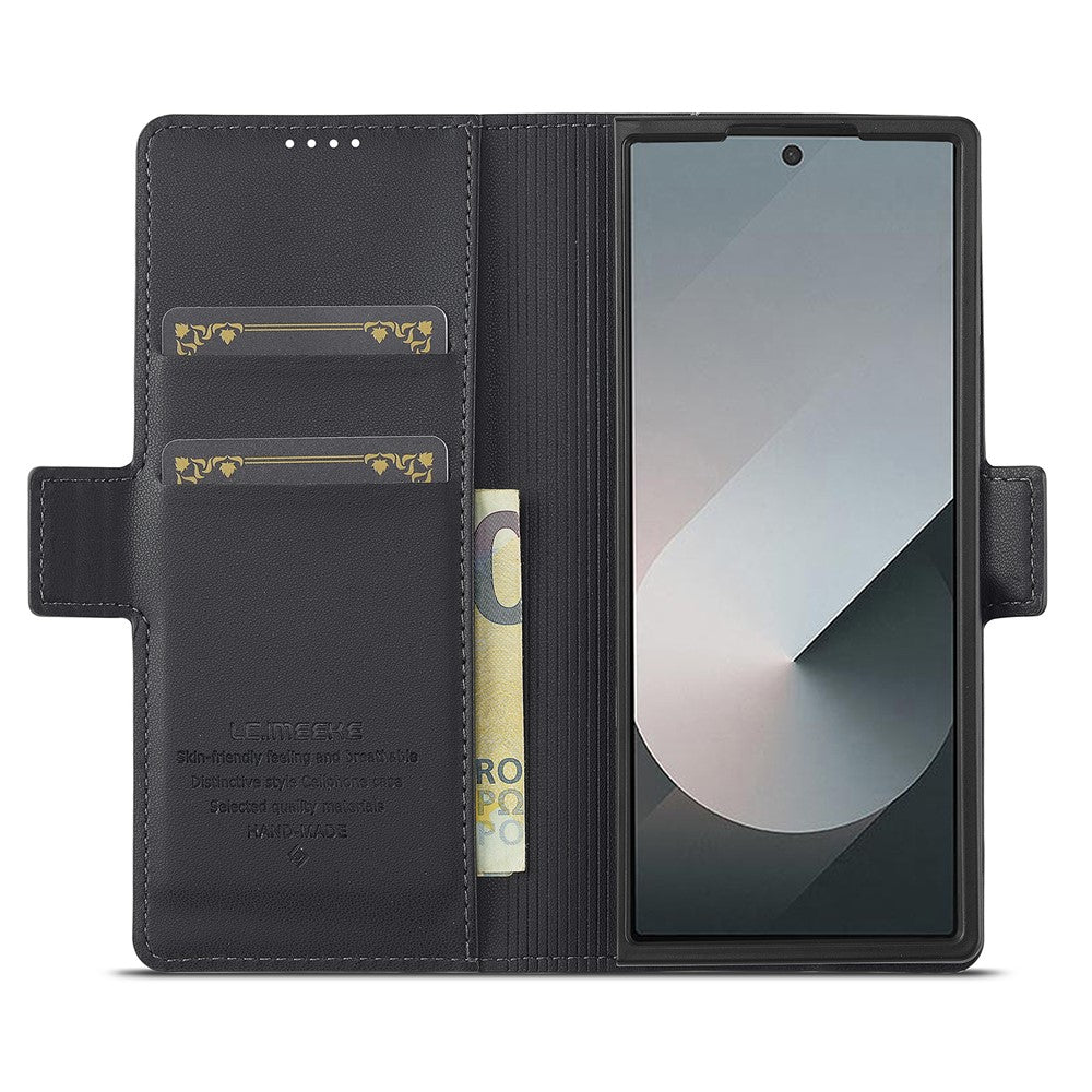 LC.IMEEKE L1 til Samsung Galaxy Z Fold5 5G Stativ Etui Tekstur PU Læder Pung Telefoncover