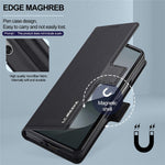 LC.IMEEKE L1 til Samsung Galaxy Z Fold5 5G Stativ Etui Tekstur PU Læder Pung Telefoncover