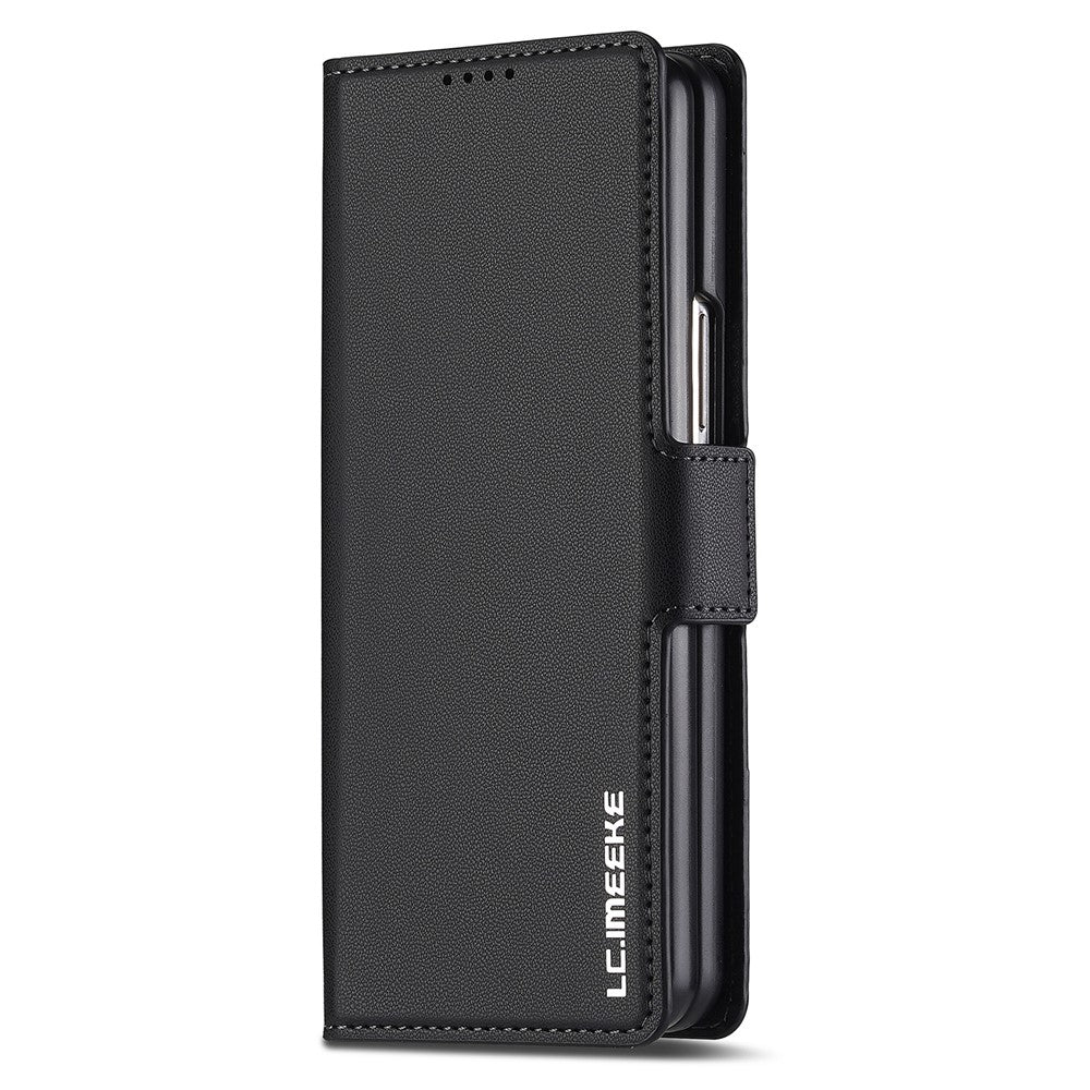 LC.IMEEKE L1 til Samsung Galaxy Z Fold5 5G Stativ Etui Tekstur PU Læder Pung Telefoncover