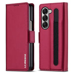 LC.IMEEKE L1 til Samsung Galaxy Z Fold5 5G Stativ Etui Tekstur PU Læder Pung Telefoncover