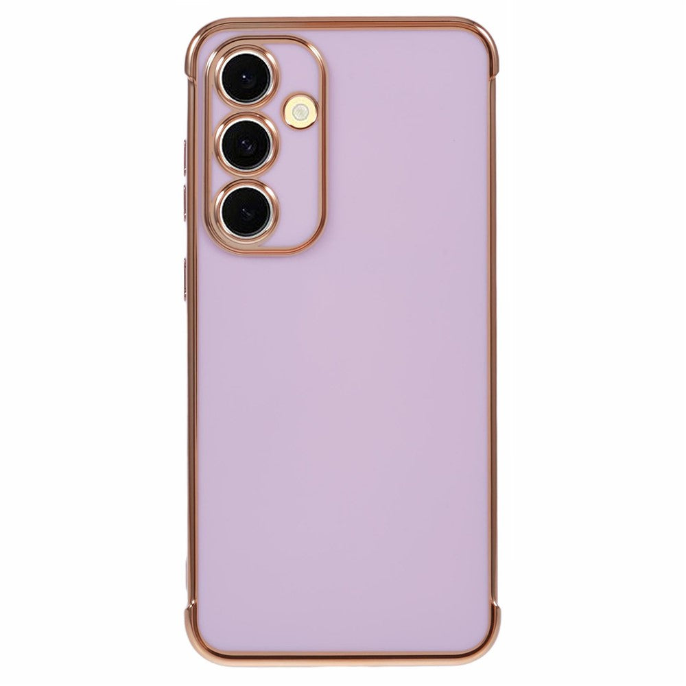 Samsung Galaxy A14 4G / 5G-cover med galvaniseret ramme og blødt TPU-foder