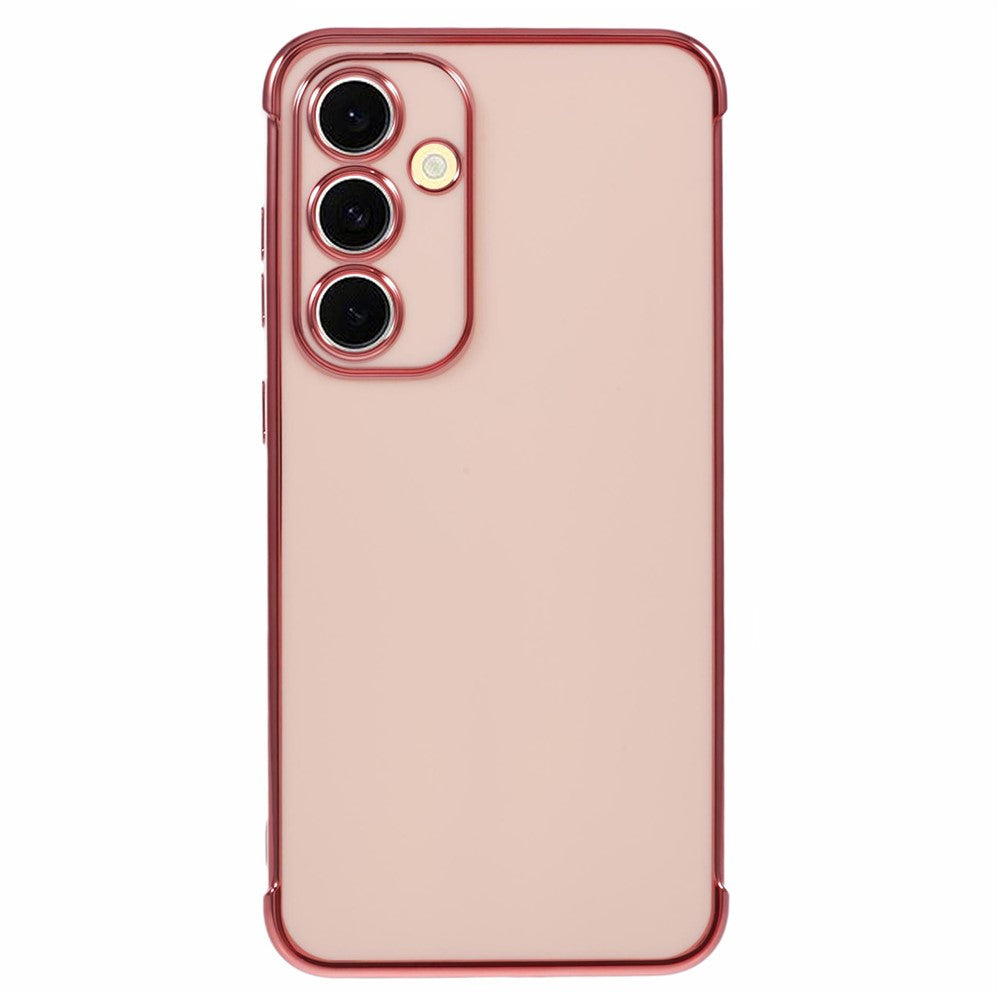 Samsung Galaxy A14 4G / 5G-cover med galvaniseret ramme og blødt TPU-foder