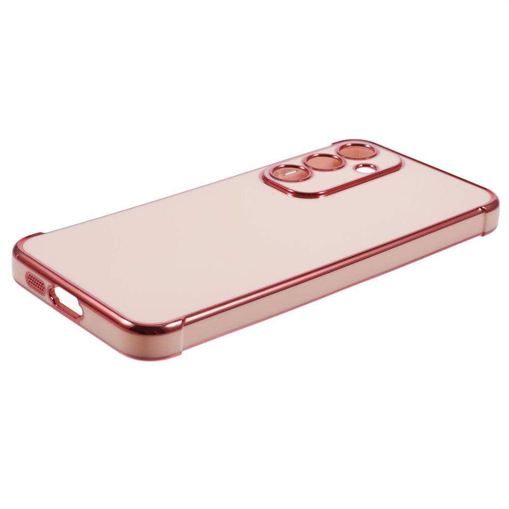 Samsung Galaxy A14 4G / 5G-cover med galvaniseret ramme og blødt TPU-foder